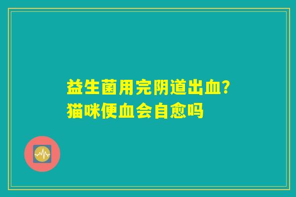 益生菌用完阴道出血？猫咪便血会自愈吗