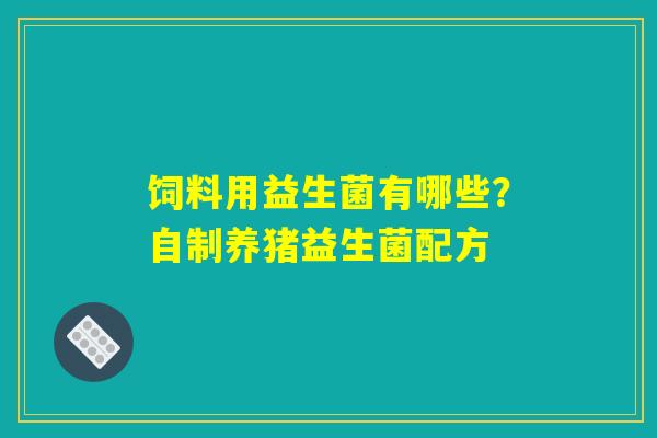 饲料用益生菌有哪些？自制养猪益生菌配方
