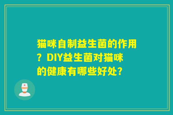 猫咪自制益生菌的作用?DIY益生菌对猫咪的健康有哪些好处? 猫咪自制益生菌的作用?DIY益生菌对猫咪的健康有哪些好处?