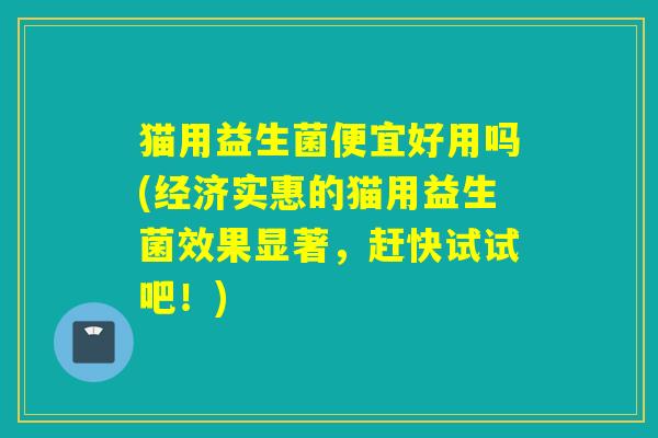 猫用益生菌便宜好用吗(经济实惠的猫用益生菌效果显著,赶快试试吧!) 猫用益生菌便宜好用吗(经济实惠的猫用益生菌效果显著,赶快试试吧!)