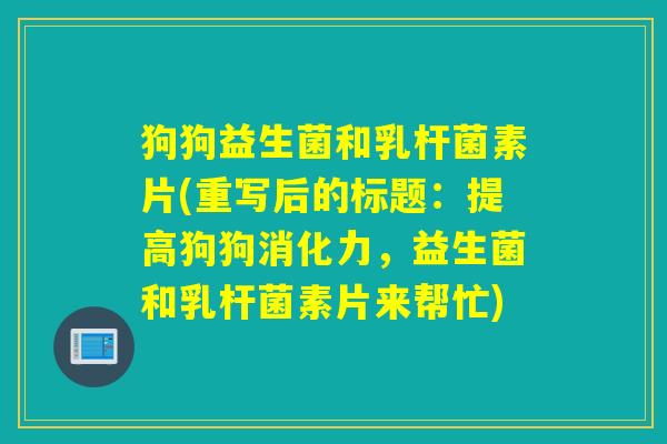 狗狗益生菌和乳杆菌素片(重写后的标题：提高狗狗消化力，益生菌和乳杆菌素片来帮忙)