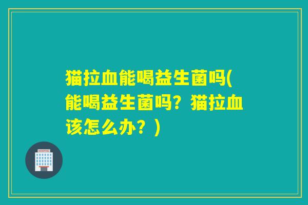 猫拉血能喝益生菌吗(能喝益生菌吗？猫拉血该怎么办？)