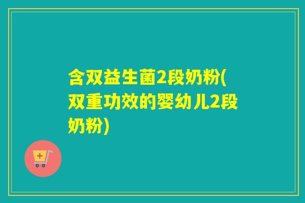含双益生菌2段奶粉(双重功效的婴幼儿2段奶粉)