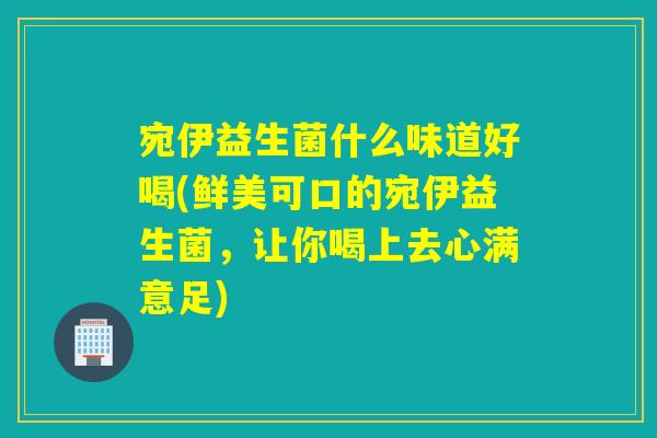 宛伊益生菌什么味道好喝(鲜美可口的宛伊益生菌，让你喝上去心满意足)