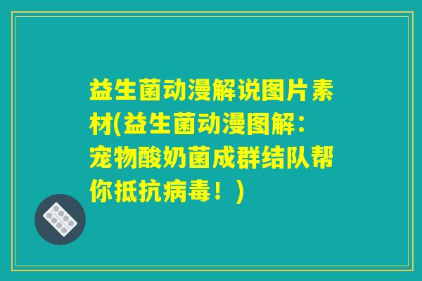 益生菌动漫解说图片素材(益生菌动漫图解：宠物酸奶菌成群结队帮你抵抗病毒！)