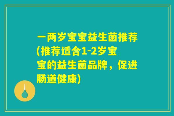 一两岁宝宝益生菌推荐(推荐适合1-2岁宝宝的益生菌品牌，促进肠道健康)