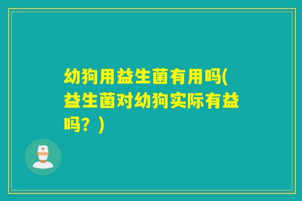 幼狗用益生菌有用吗(益生菌对幼狗实际有益吗？)