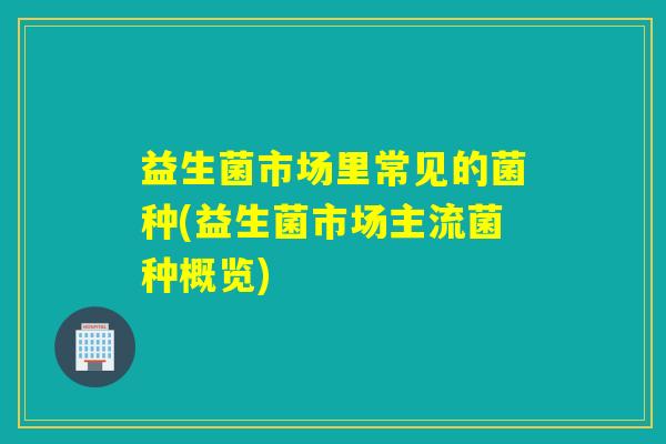 益生菌市场里常见的菌种(益生菌市场主流菌种概览)