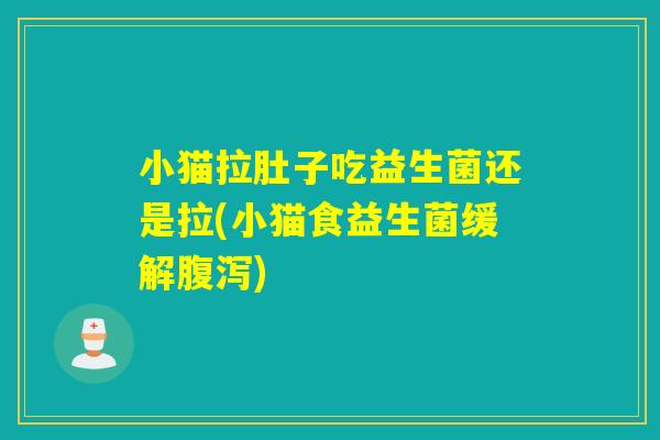 小猫拉肚子吃益生菌还是拉(小猫食益生菌缓解腹泻)