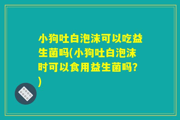 小狗吐白泡沫可以吃益生菌吗(小狗吐白泡沫时可以食用益生菌吗？)