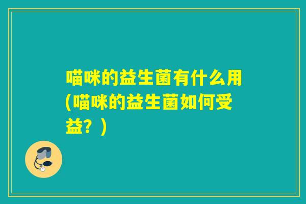 喵咪的益生菌有什么用(喵咪的益生菌如何受益？)