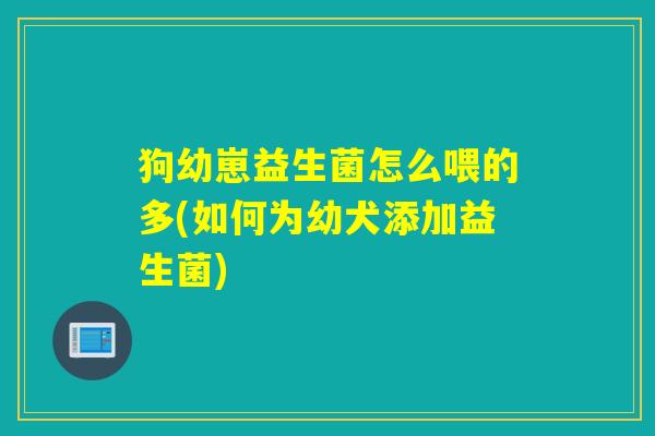 狗幼崽益生菌怎么喂的多(如何为幼犬添加益生菌) 狗幼崽益生菌怎么喂的多(如何为幼犬添加益生菌)