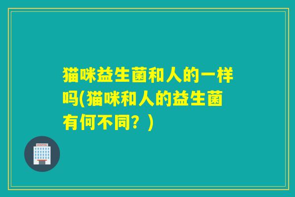 猫咪益生菌和人的一样吗(猫咪和人的益生菌有何不同?) 猫咪益生菌和人的一样吗(猫咪和人的益生菌有何不同?)