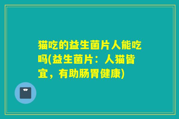猫吃的益生菌片人能吃吗(益生菌片：人猫皆宜，有助肠胃健康)