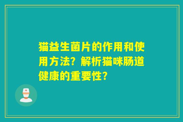 猫益生菌片的作用和使用方法？解析猫咪肠道健康的重要性？