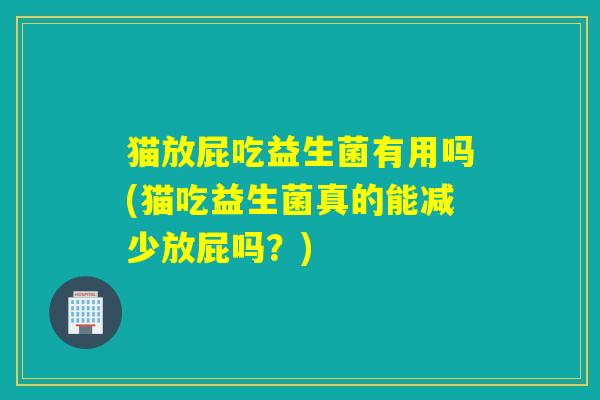 猫放屁吃益生菌有用吗(猫吃益生菌真的能减少放屁吗？)