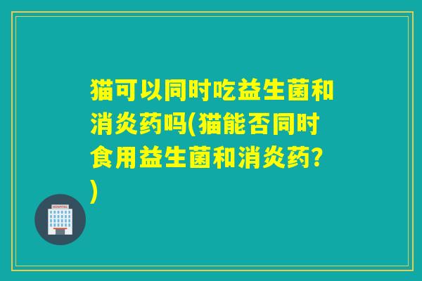 猫可以同时吃益生菌和消炎药吗(猫能否同时食用益生菌和消炎药？)