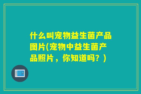 什么叫宠物益生菌产品图片(宠物中益生菌产品照片，你知道吗？)
