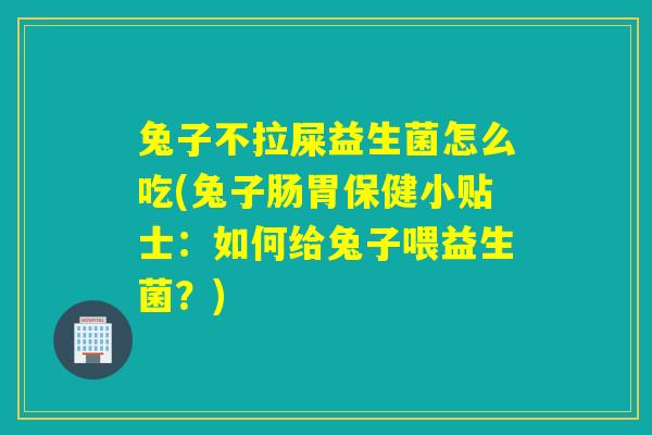 兔子不拉屎益生菌怎么吃(兔子肠胃保健小贴士：如何给兔子喂益生菌？)