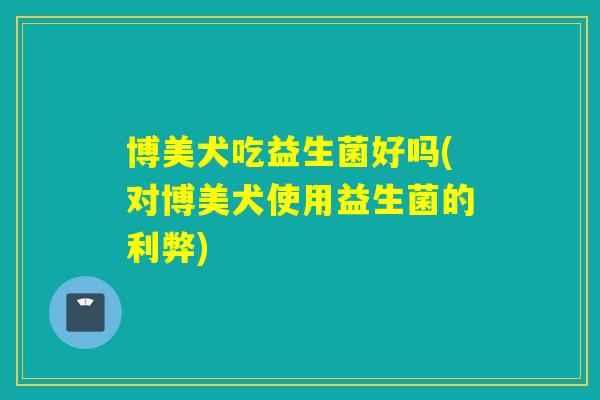 博美犬吃益生菌好吗(对博美犬使用益生菌的利弊)