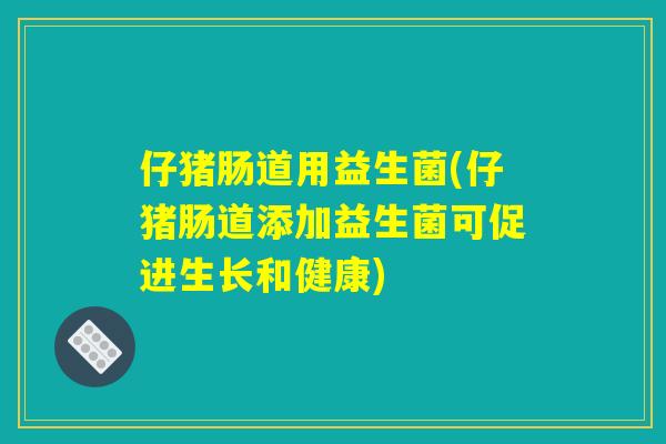仔猪肠道用益生菌(仔猪肠道添加益生菌可促进生长和健康)