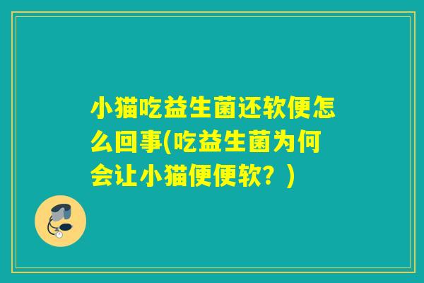 小猫吃益生菌还软便怎么回事(吃益生菌为何会让小猫便便软？)
