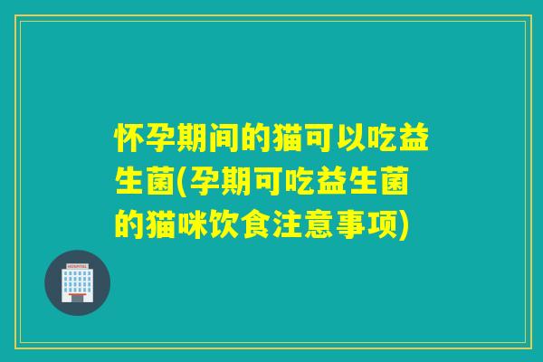 怀孕期间的猫可以吃益生菌(孕期可吃益生菌的猫咪饮食注意事项)
