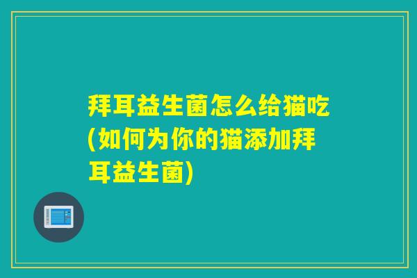 拜耳益生菌怎么给猫吃(如何为你的猫添加拜耳益生菌)