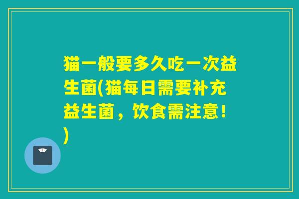 猫一般要多久吃一次益生菌(猫每日需要补充益生菌，饮食需注意！)