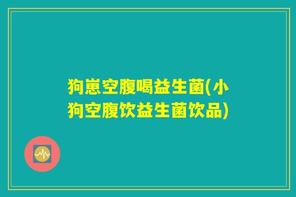 狗崽空腹喝益生菌(小狗空腹饮益生菌饮品)