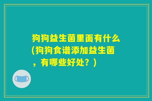 狗狗益生菌里面有什么(狗狗食谱添加益生菌,有哪些好处?) 狗狗益生菌里面有什么(狗狗食谱添加益生菌,有哪些好处?)
