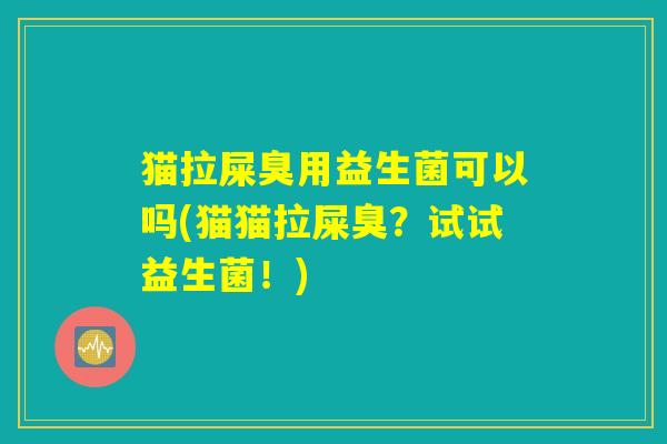 猫拉屎臭用益生菌可以吗(猫猫拉屎臭？试试益生菌！)