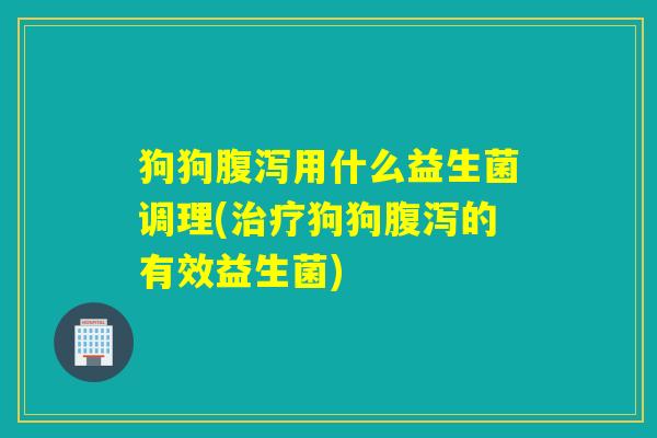 狗狗用什么益生菌调理(狗狗的有效益生菌) 狗狗用什么益生菌调理(狗狗的有效益生菌)