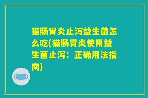 猫肠胃炎止泻益生菌怎么吃(猫肠胃炎使用益生菌止泻：正确用法指南)