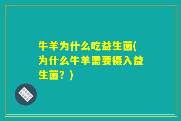 牛羊为什么吃益生菌(为什么牛羊需要摄入益生菌？)