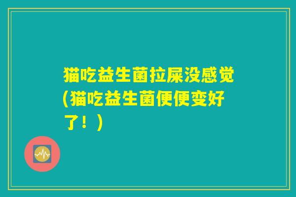 猫吃益生菌拉屎没感觉(猫吃益生菌便便变好了！)