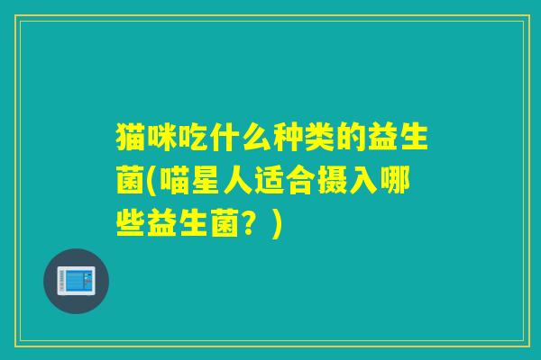 猫咪吃什么种类的益生菌(喵星人适合摄入哪些益生菌?) 猫咪吃什么种类的益生菌(喵星人适合摄入哪些益生菌?)