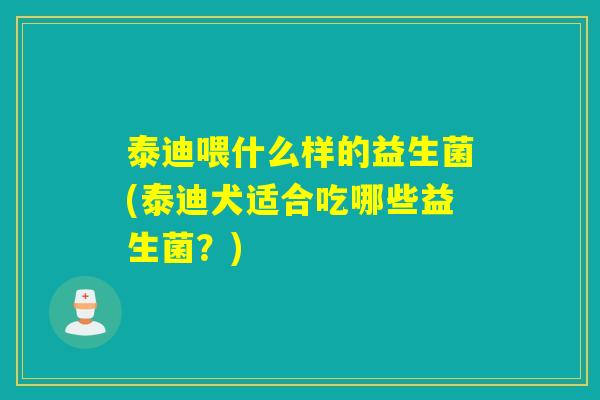 泰迪喂什么样的益生菌(泰迪犬适合吃哪些益生菌？)
