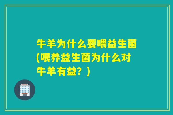 牛羊为什么要喂益生菌(喂养益生菌为什么对牛羊有益？)