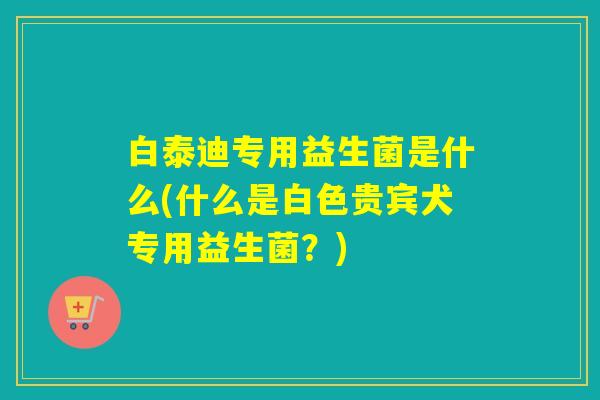 白泰迪专用益生菌是什么(什么是白色贵宾犬专用益生菌？)