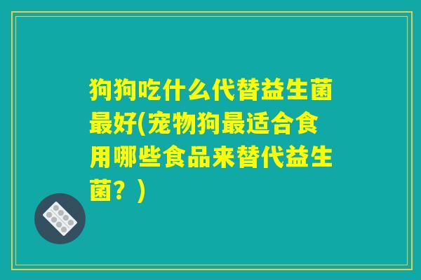 狗狗吃什么代替益生菌好(宠物狗适合食用哪些食品来替代益生菌?) 狗狗吃什么代替益生菌好(宠物狗适合食用哪些食品来替代益生菌?)