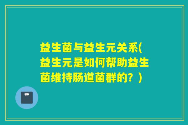 益生菌与益生元关系(益生元是如何帮助益生菌维持肠道菌群的？)