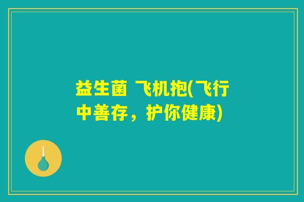 益生菌 飞机抱(飞行中善存，护你健康)