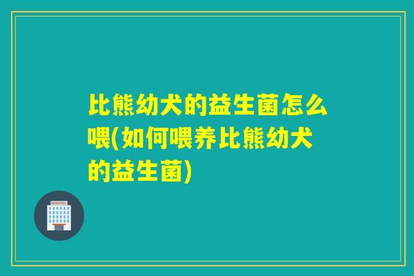 比熊幼犬的益生菌怎么喂(如何喂养比熊幼犬的益生菌)