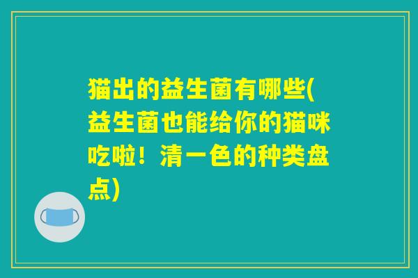 猫出的益生菌有哪些(益生菌也能给你的猫咪吃啦！清一色的种类盘点)