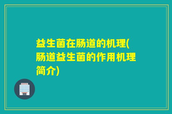 益生菌在肠道的机理(肠道益生菌的作用机理简介)