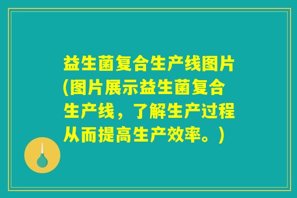 益生菌复合生产线图片(图片展示益生菌复合生产线，了解生产过程从而提高生产效率。)