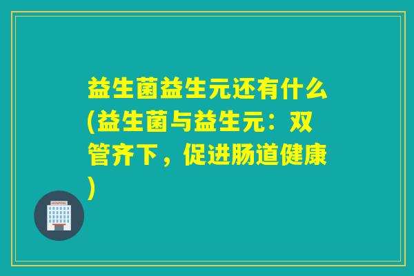益生菌益生元还有什么(益生菌与益生元：双管齐下，促进肠道健康)