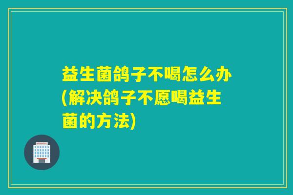 益生菌鸽子不喝怎么办(解决鸽子不愿喝益生菌的方法) 益生菌鸽子不喝怎么办(解决鸽子不愿喝益生菌的方法)