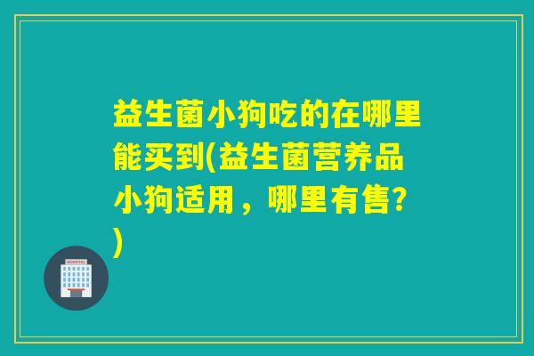 益生菌小狗吃的在哪里能买到(益生菌营养品小狗适用,哪里有售?) 益生菌小狗吃的在哪里能买到(益生菌营养品小狗适用,哪里有售?)
